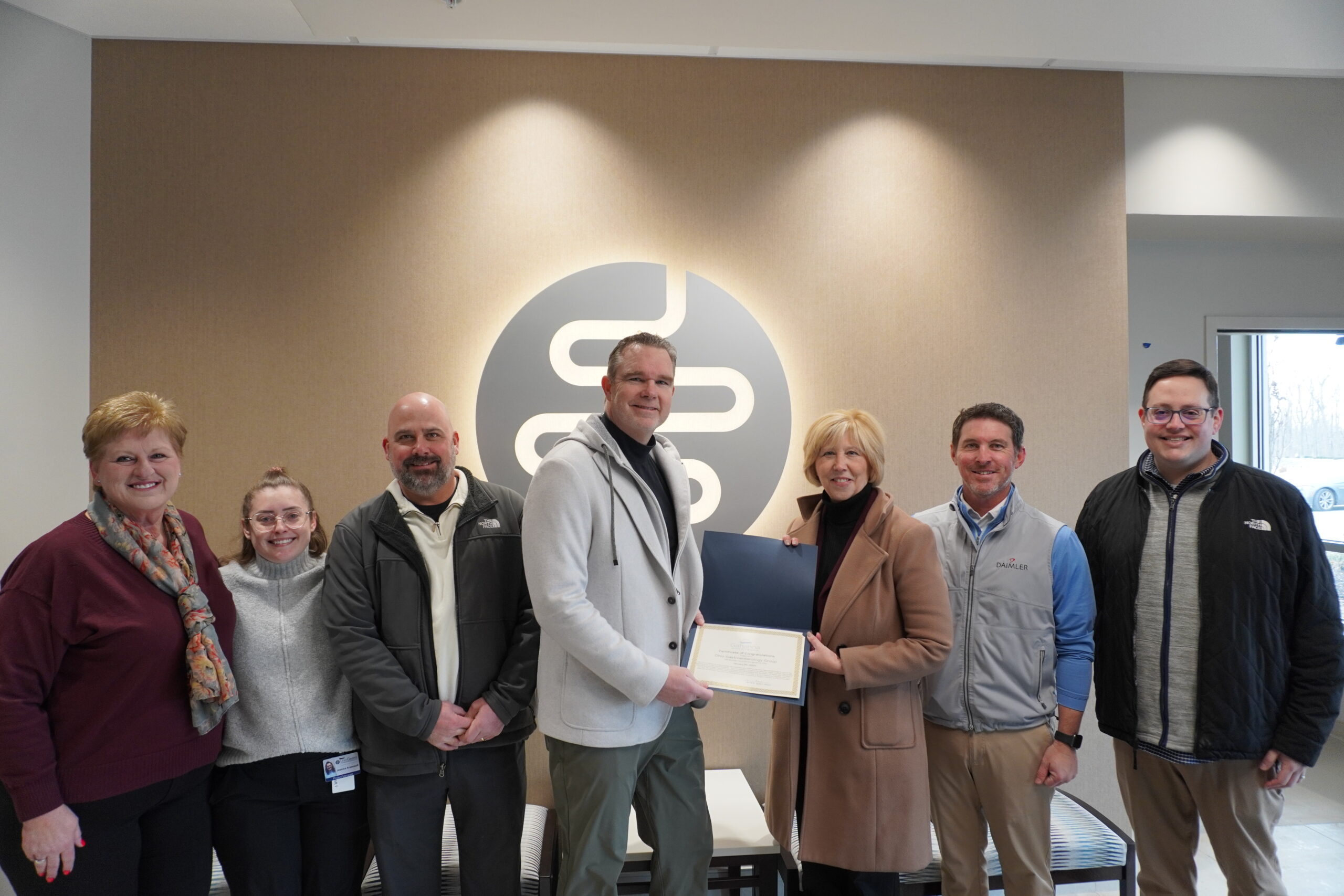 Certificate of Congratulations with Gahanna Mayor and Ohio Gastro at Gahanna Ribbon Cutting